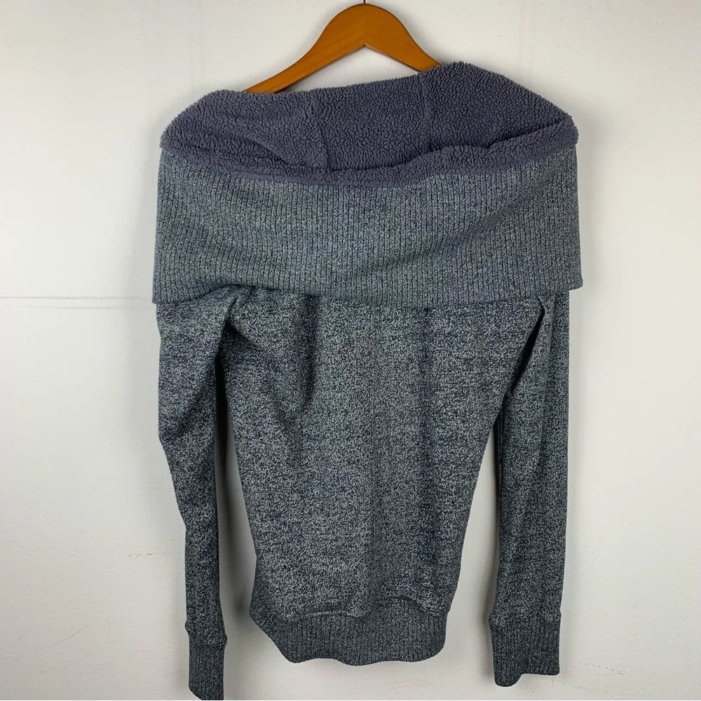 Burton Zip-Up Fleece Hoodie Sweatshirt Gray Medium Jacket Cozy Snowboarding - Picture 2 of 16